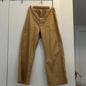 J. Crew Women's Tan Wide-Leg Chinos